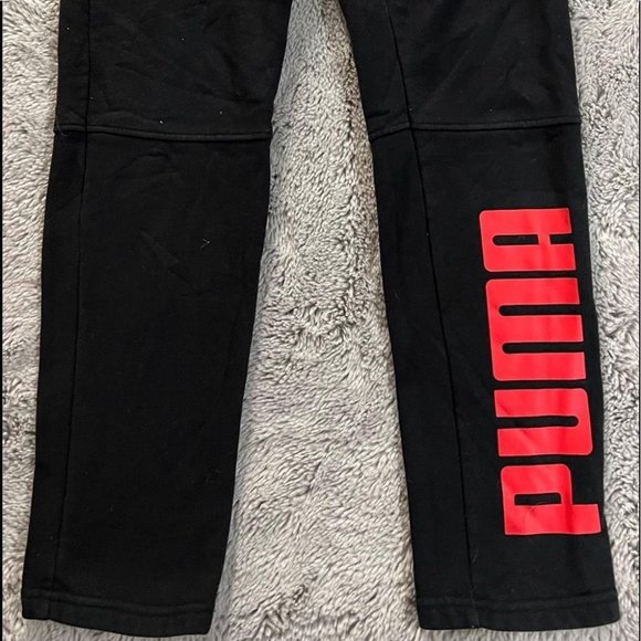 Puma Youth Size Large Boy’s Black Joggers Track Pants Jogging Pants, EUC - Picture 3 of 4